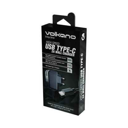 Volkano Energy Series USB Type-C 2a Wall Charger
