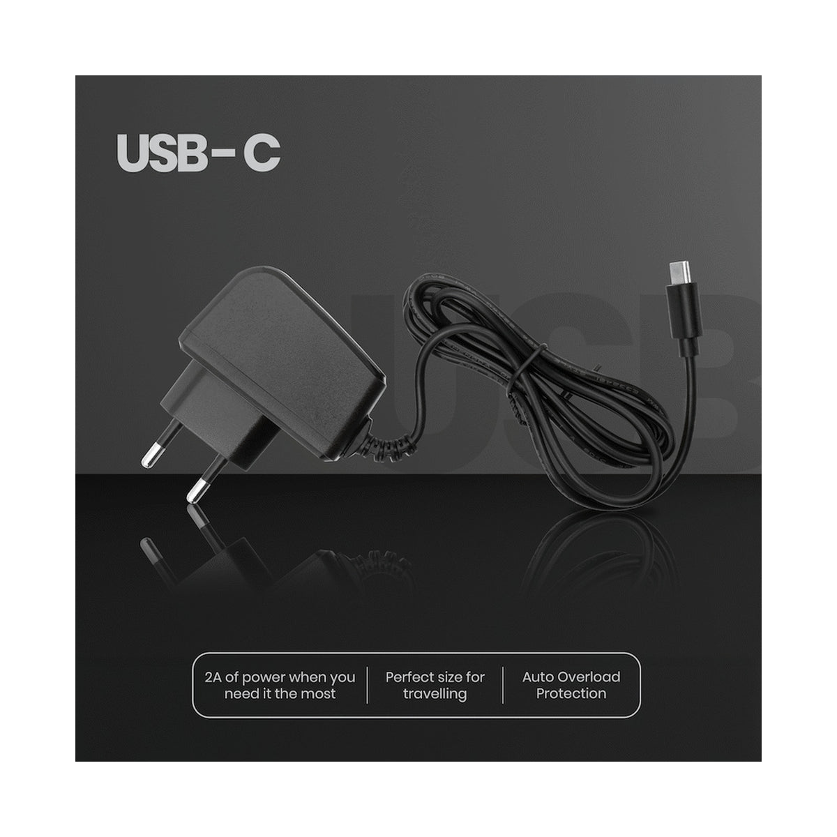 Volkano Energy Series USB Type-C 2a Wall Charger