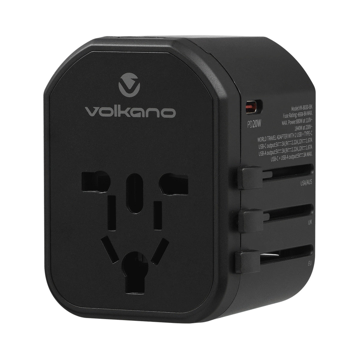 Volkano Worldwide Series Travel Adapter PD 25w + QC