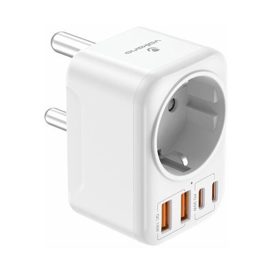 Volkano MultiVolt Series 2x USB-A + 2x USB-C adaptor SA Plug to multi travel socket 20Watt