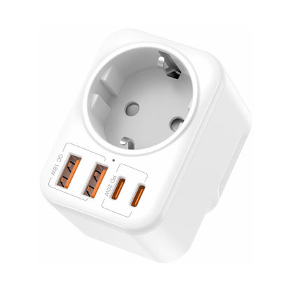Volkano MultiVolt Series 2x USB-A + 2x USB-C adaptor SA Plug to multi travel socket 20Watt