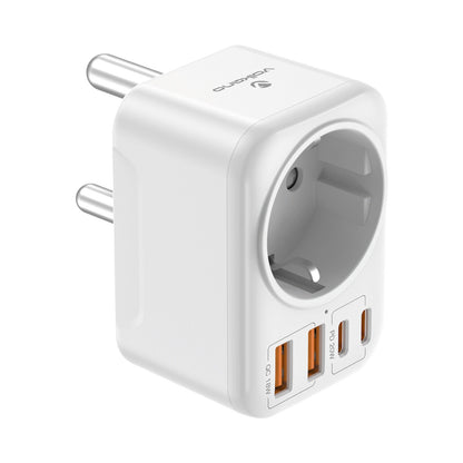 Volkano MultiVolt Series 2x USB-A + 2x USB-C adaptor SA Plug to multi travel socket 20Watt