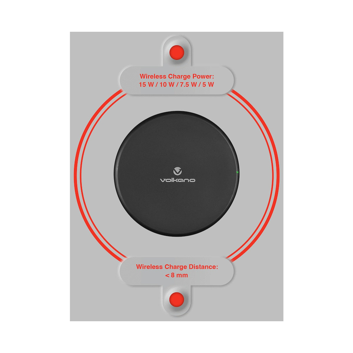 Volkano Caliber Series 15w Wireless Phone Charge Pad