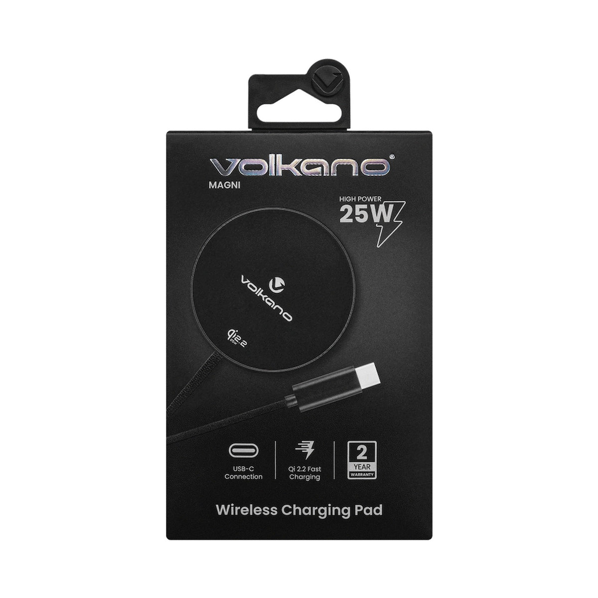 Volkano Magni Series Qi2.2 25W Wireless Charging Pad - Black