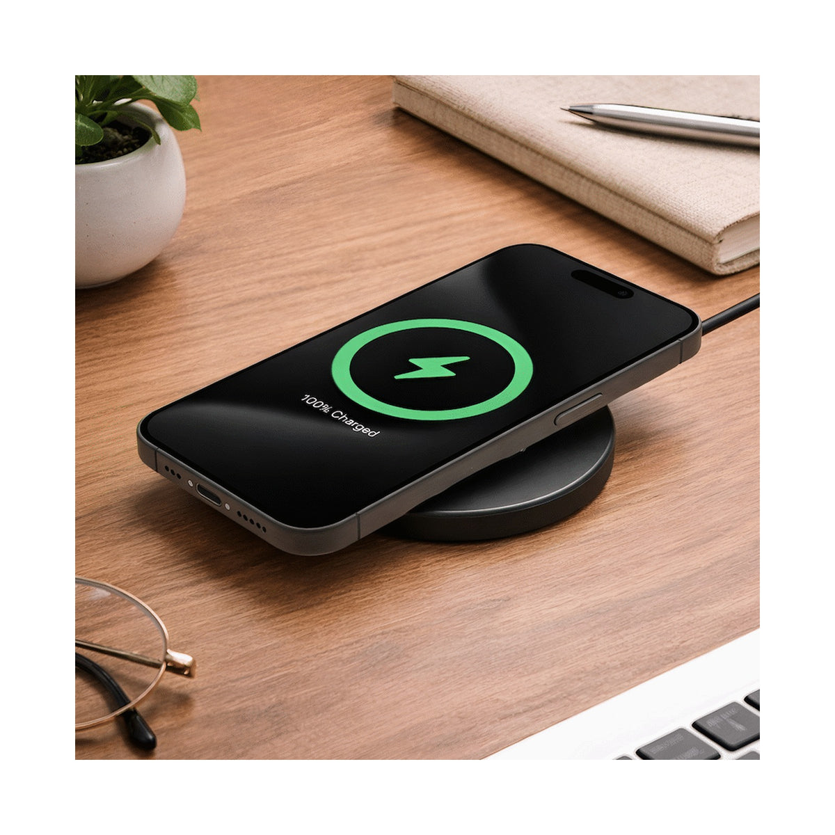 Volkano Magni Series Qi2.2 25W Wireless Charging Pad - Black