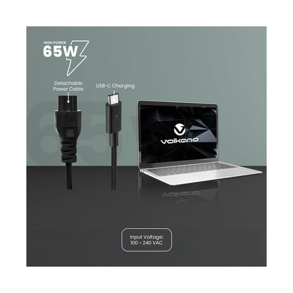 Volkano Brio Slimline series Type-C 65W Laptop Charger