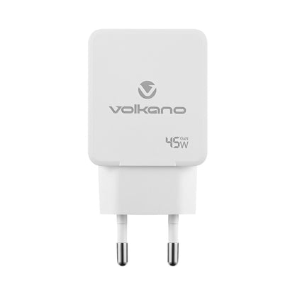 Volkano Potent Plus series 45W GaN Compact Dual USB and USB-C PD Wall Charger