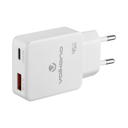 Volkano Potent Plus series 45W GaN Compact Dual USB and USB-C PD Wall Charger