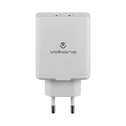 Volkano Potent Duo Series 65w Dual PD Compact Wall Charger