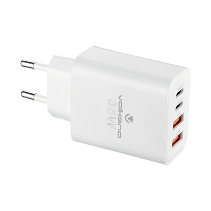 Volkano Quad Series 2x PD USB-C 2x USB-A 3a 35W Wall Charger