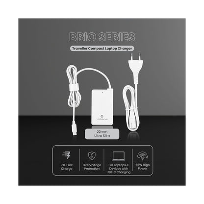 Volkano Brio Traveller Compact 65w GaN Laptop Charger