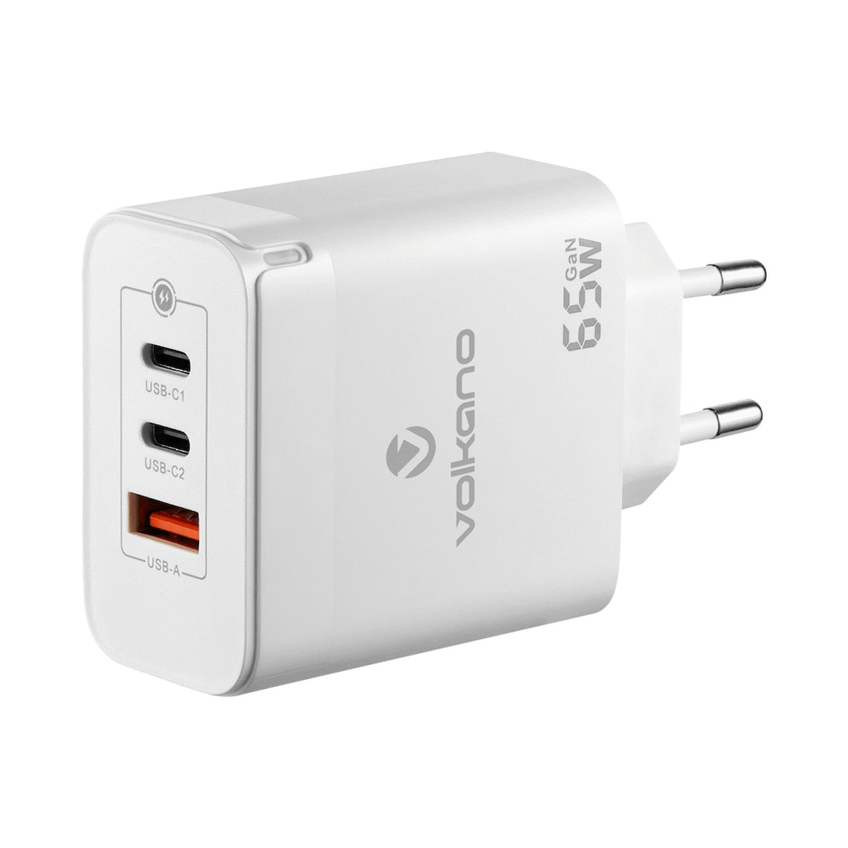 Volkano Potent Trio 65w GaN 3 Port Wall Charger
