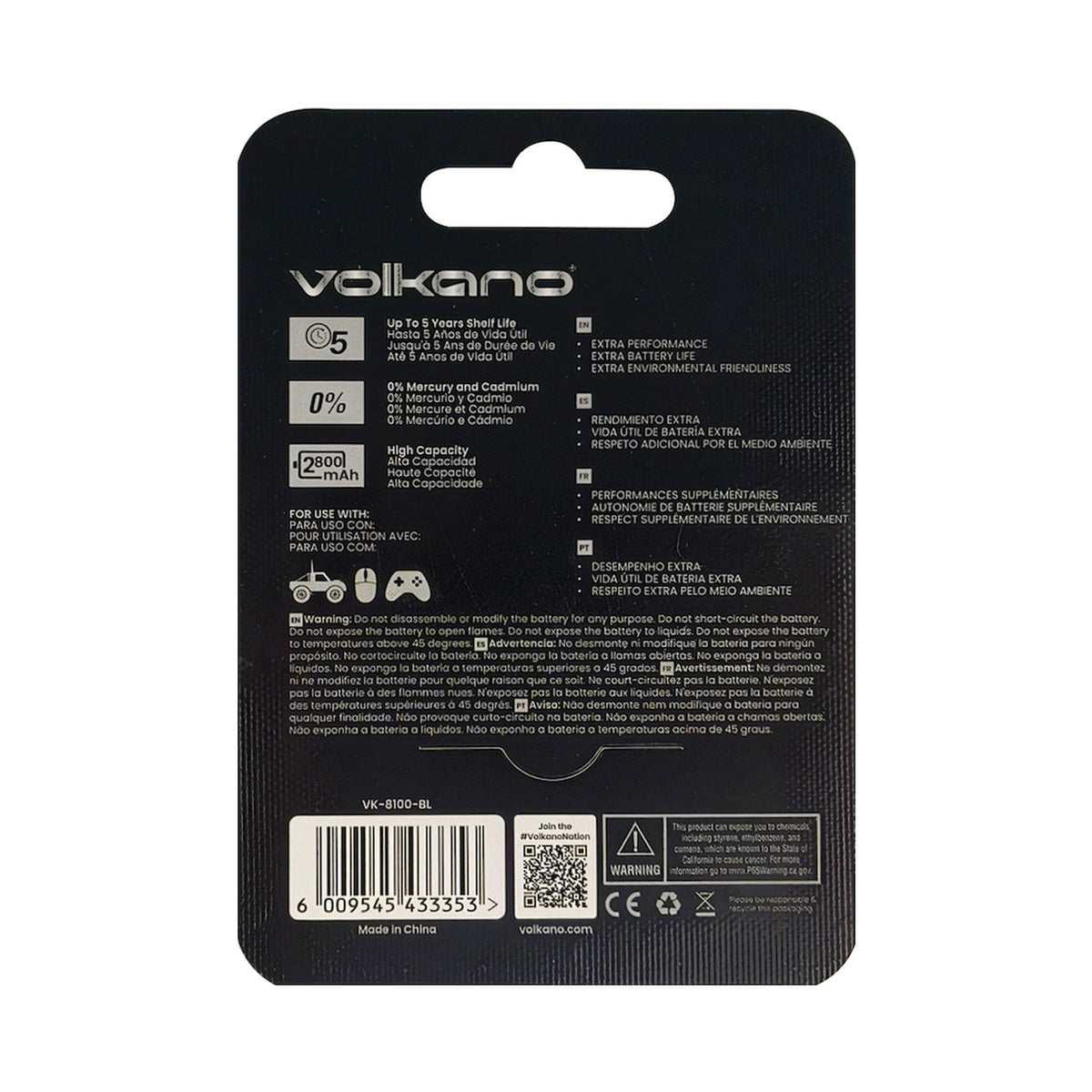 Volkano Extra series Alkaline Batteries AA pack of 4