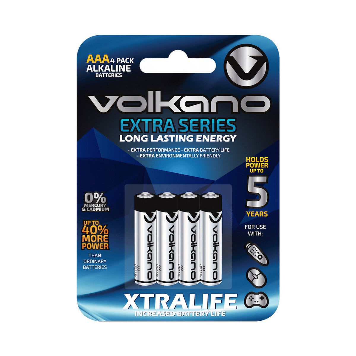 Volkano Extra series Alkaline Batteries AAA pack of 4