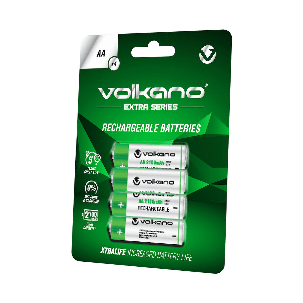 Volkano Extra Series Rechargeable AA Batteries (Pack of 4)