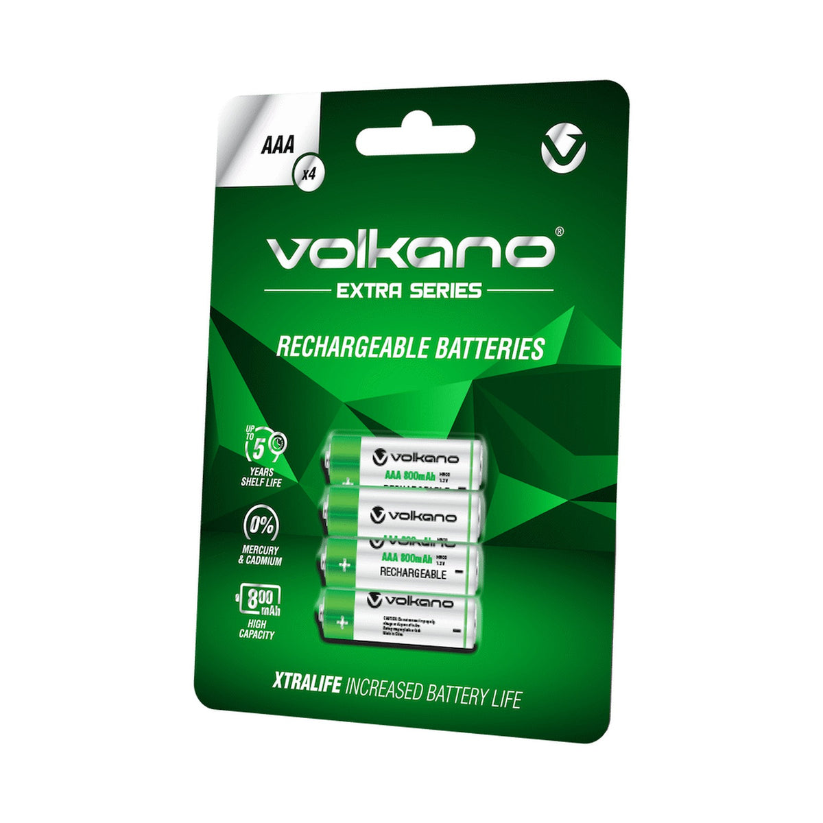 Volkano Extra Series AAA Rechargeable Batteries Pack of 4