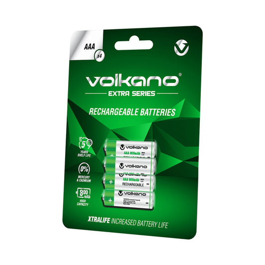 Volkano Extra Series AAA Rechargeable Batteries Pack of 4