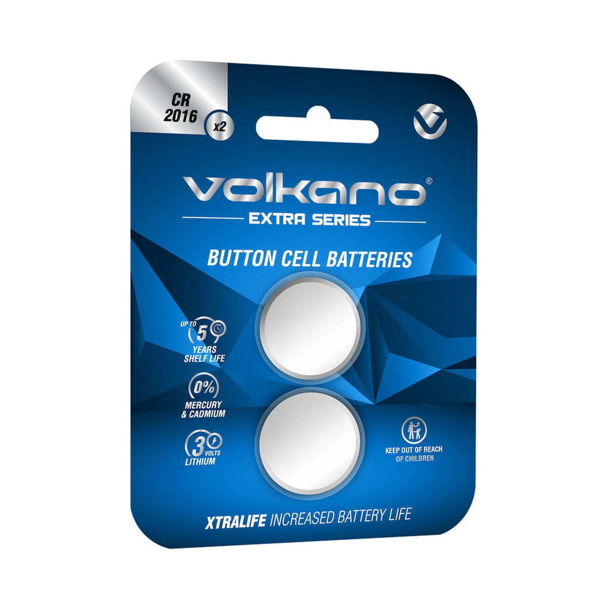 Volkano Extra Series CR2016 Pack of 2 Batteries