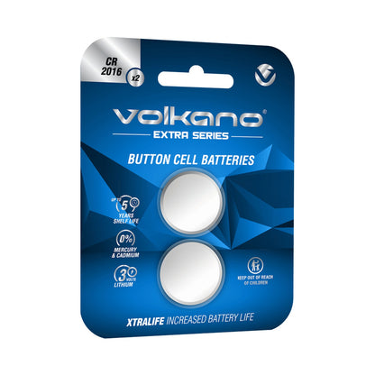 Volkano Extra Series CR2016 Pack of 2 Batteries