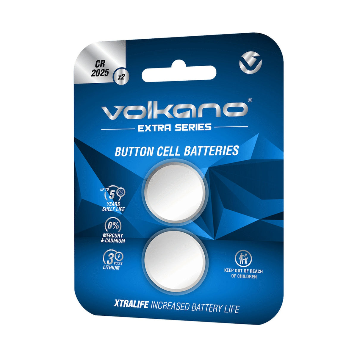 Volkano Extra Series CR2025 Pack of 2 Batteries
