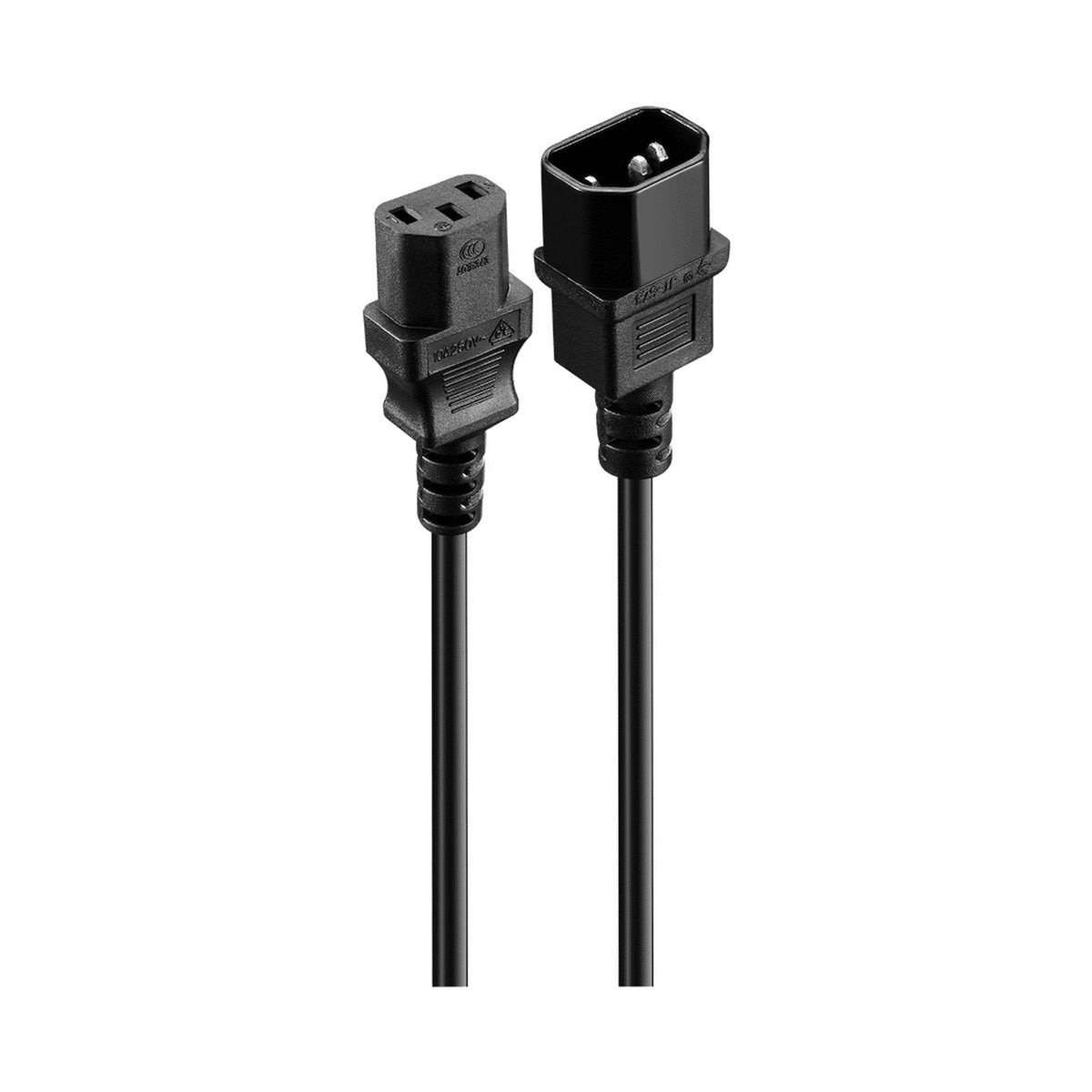 Volkano Presto Series Power Cable - 3 Pin IEC Extension 1.8m, 10a - Black