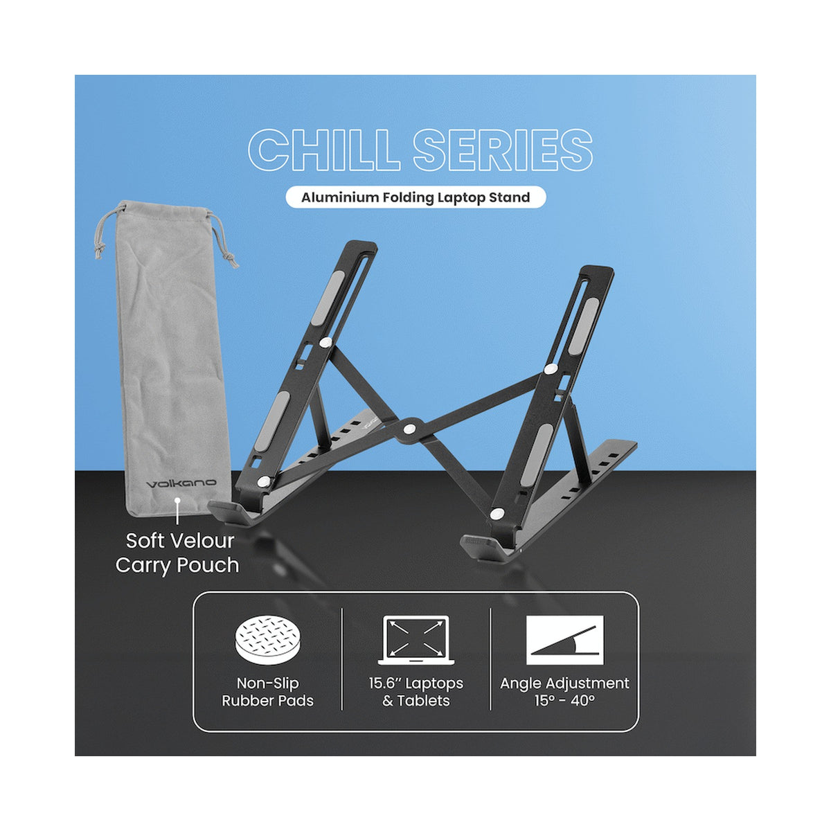 Volkano Chill series aluminium folding laptop stand