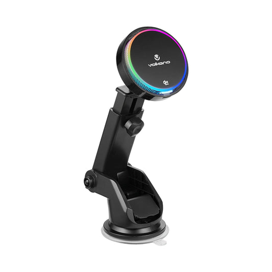 Volkano Sentinel Series Qi2.2 Magnetic Wireless Charging Car Dash Mount Phone Holder - Black