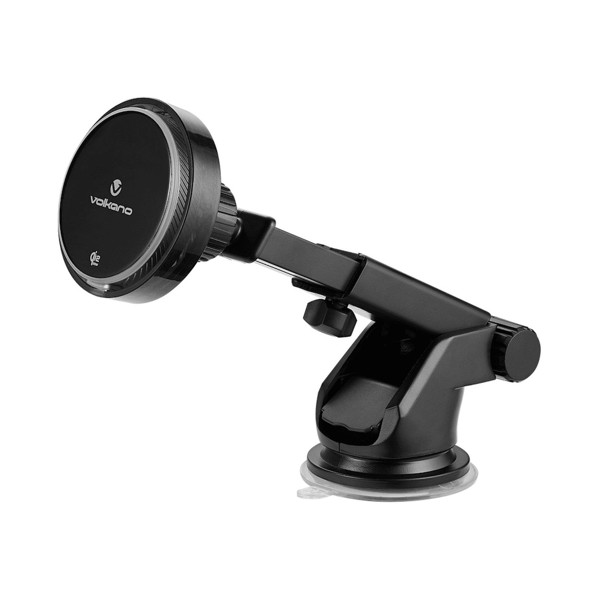 Volkano Sentinel Series Qi2.2 Magnetic Wireless Charging Car Dash Mount Phone Holder - Black
