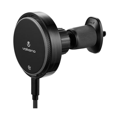Volkano Sentinel Series Qi2.2 Magnetic Wireless Charging Car Dash Mount Phone Holder - Black