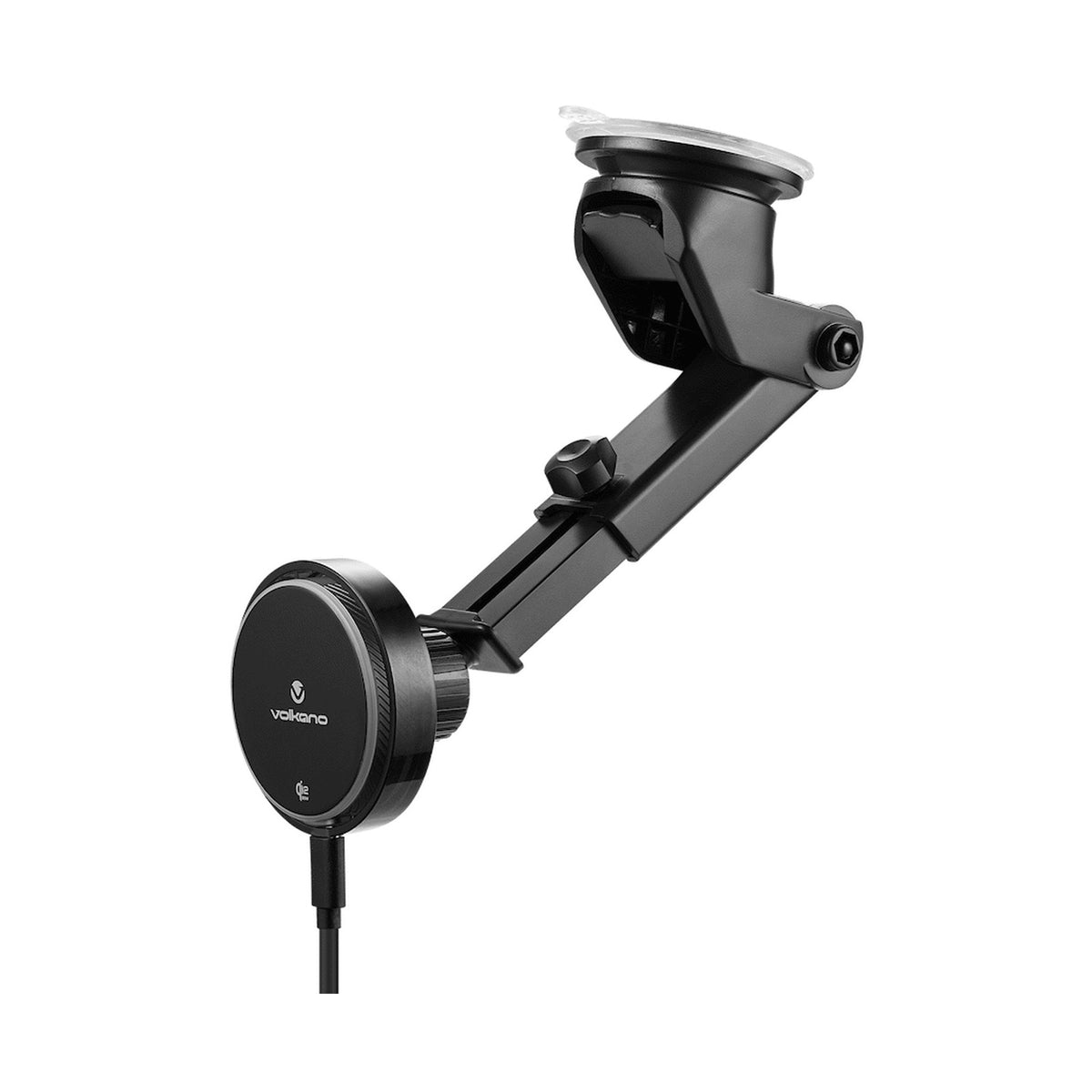 Volkano Sentinel Series Qi2.2 Magnetic Wireless Charging Car Dash Mount Phone Holder - Black