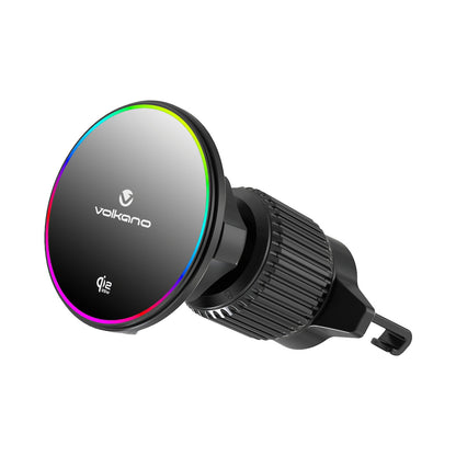 Volkano Volt Series Qi2.2 Magnetic Car Vent Phone Holder - Black