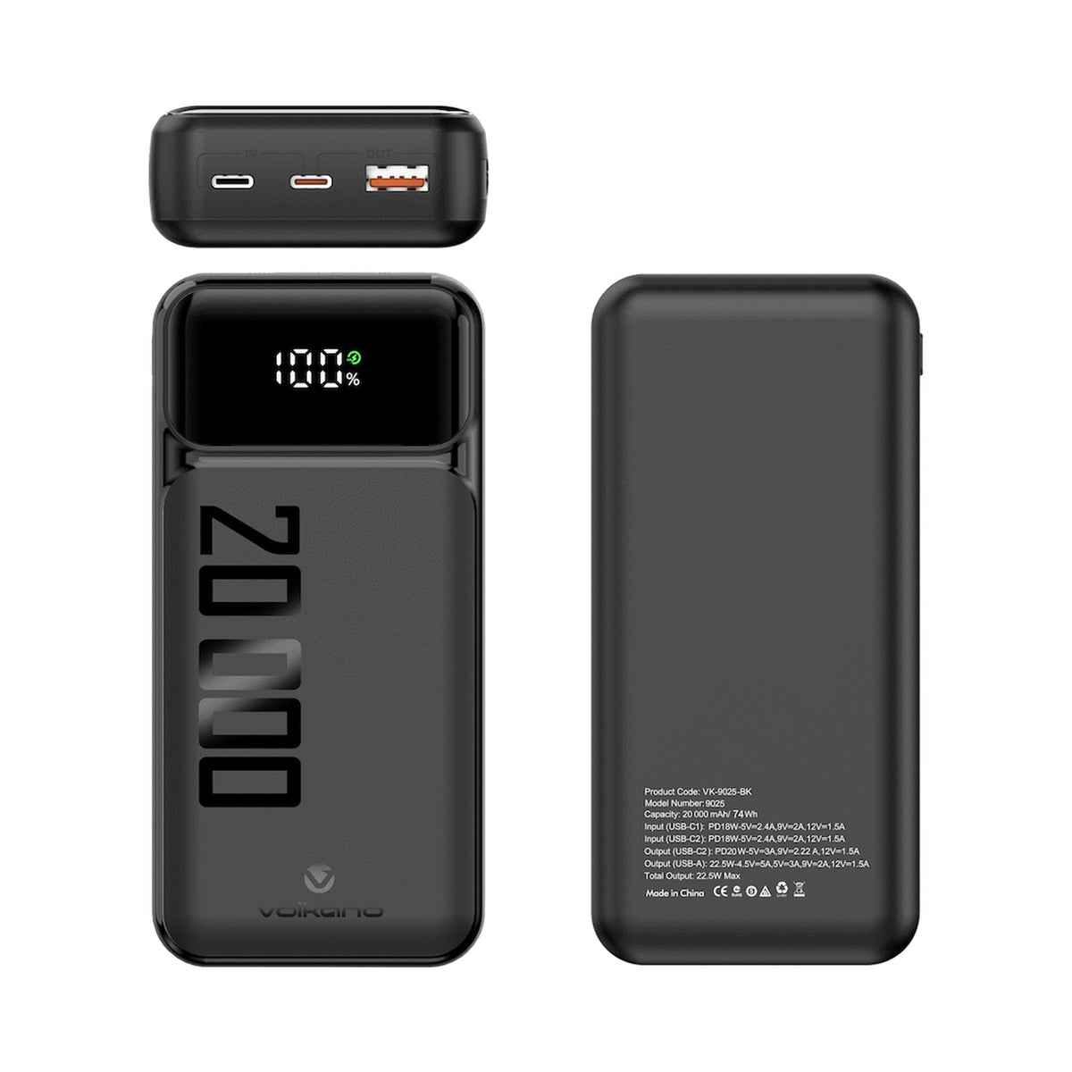 Volkano Roma Series 20000mah PD 22.5w Power Bank