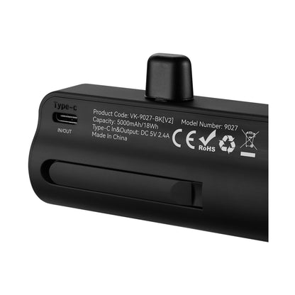 Volkano Relief Pro Power Bank - 5000mAh Type-C Direct Plug-In