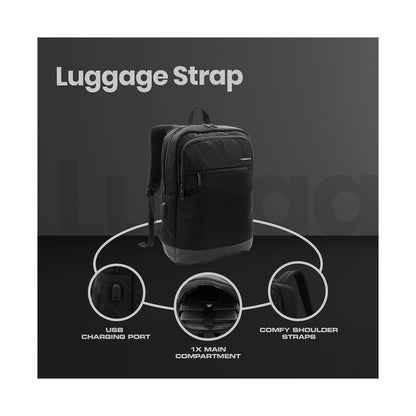 Volkano Roma 15.6" Smart Laptop Backpack - Black