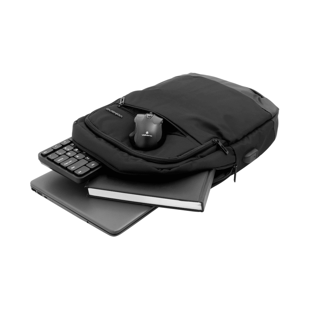 Volkano Roma 15.6" Smart Laptop Backpack - Black