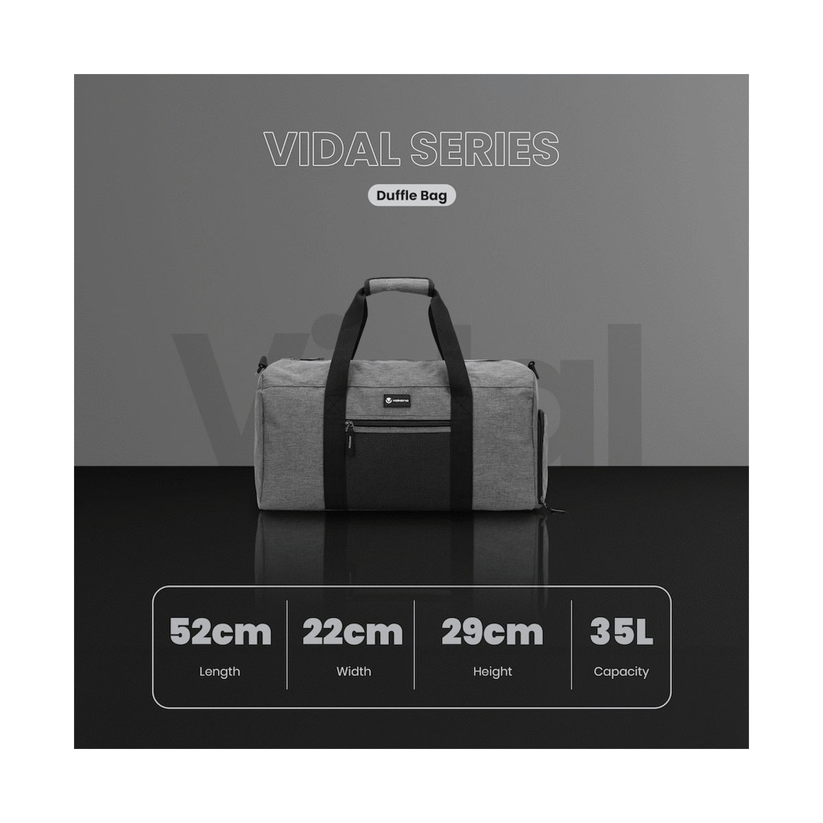 Volkano Vidal 35l Duffle - Grey