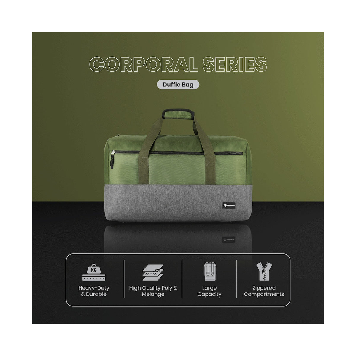 Volkano Corporal 43l Duffle - Khaki