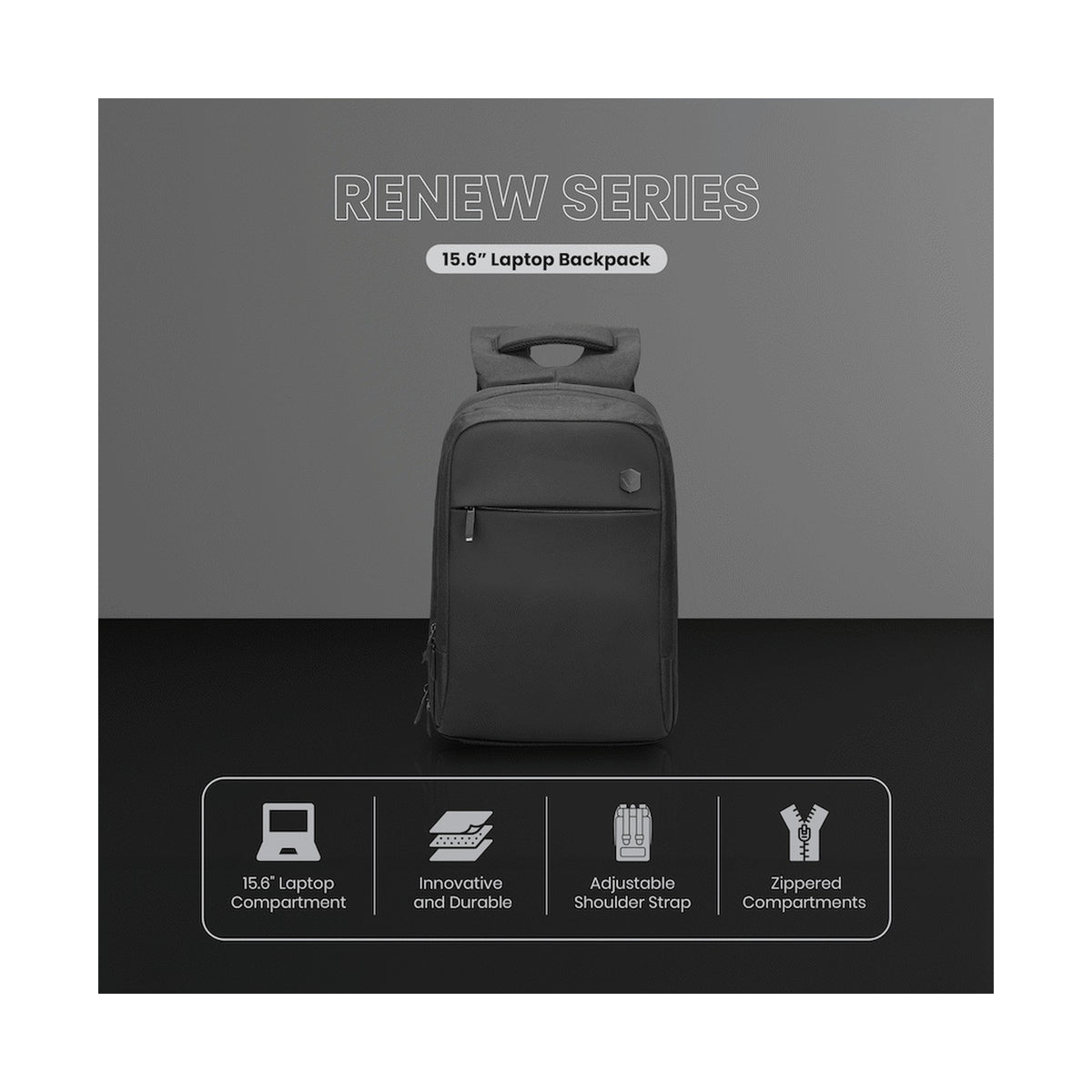 Volkano Renew 15.6" Laptop Backpack - Black