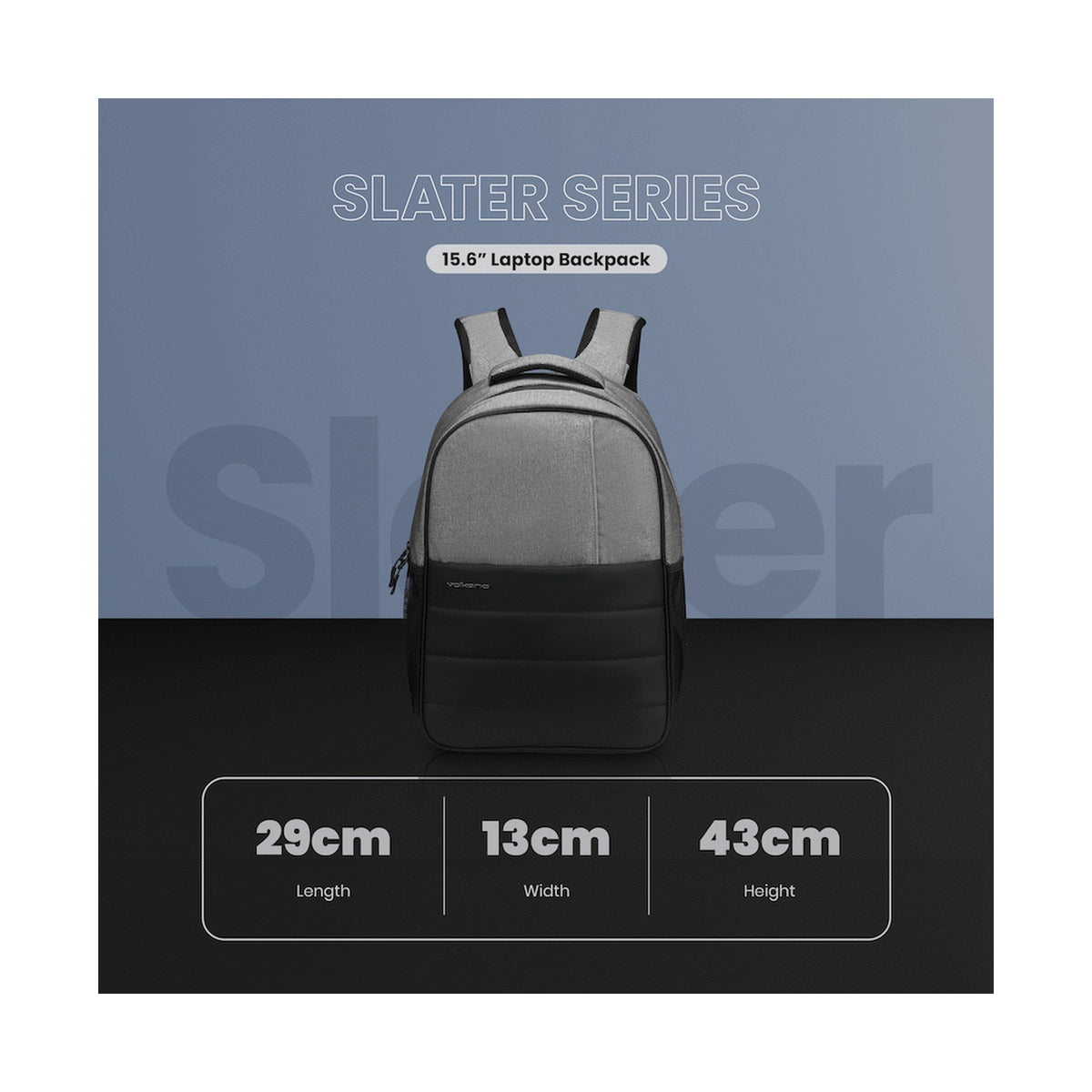 Volkano Slater 15.6" Laptop Backpack - Grey