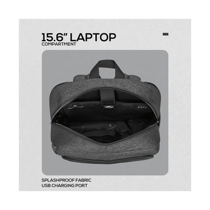 Volkano Pulse 15.6" Laptop Backpack - Charcoal