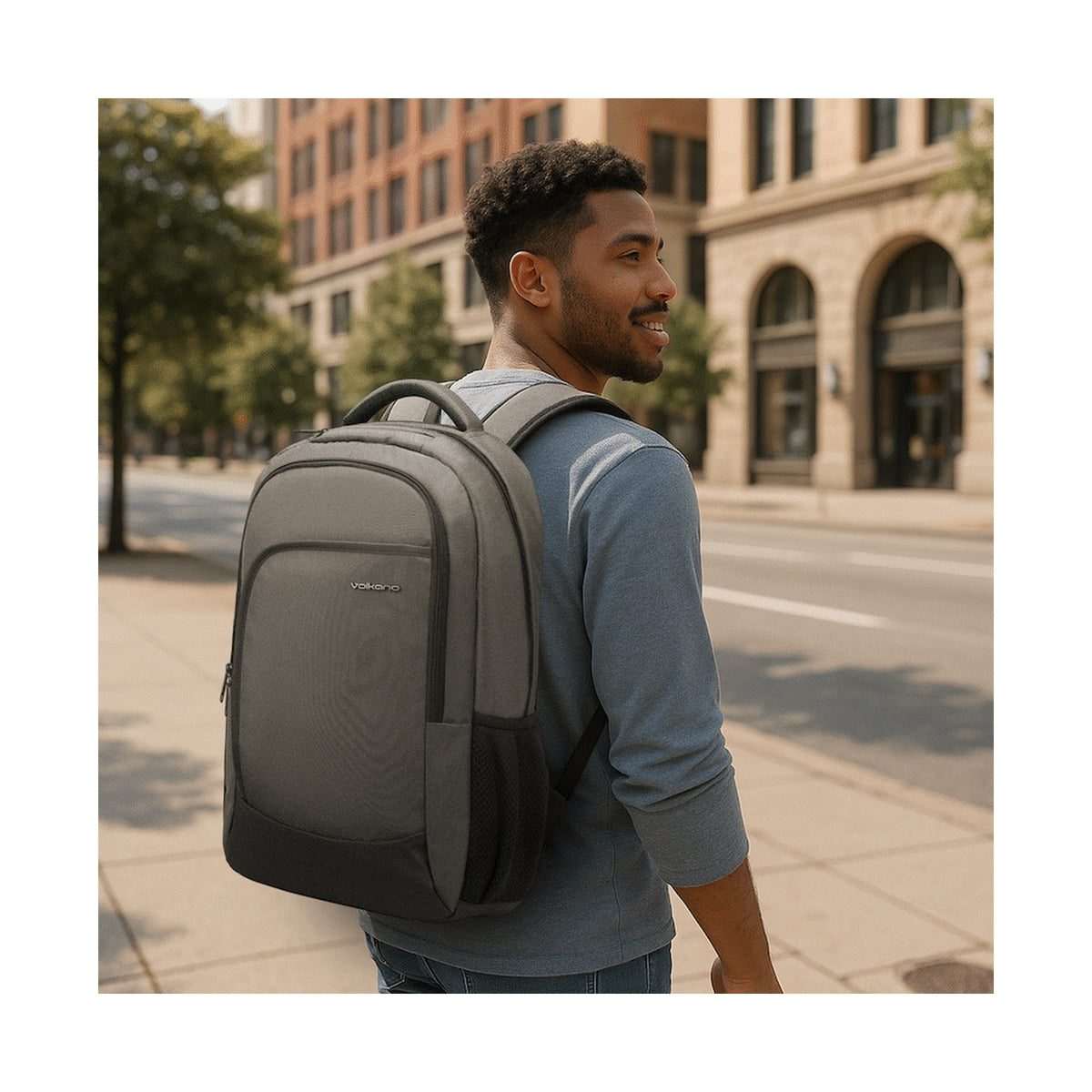 Volkano Nano 15.6" Laptop Backpack - Grey