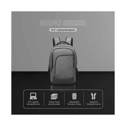 Volkano Nano 15.6" Laptop Backpack - Grey