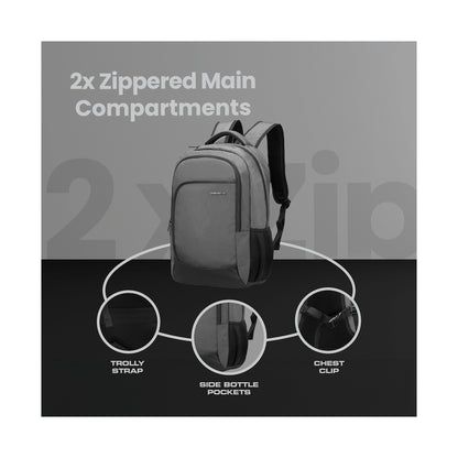 Volkano Nano 15.6" Laptop Backpack - Grey