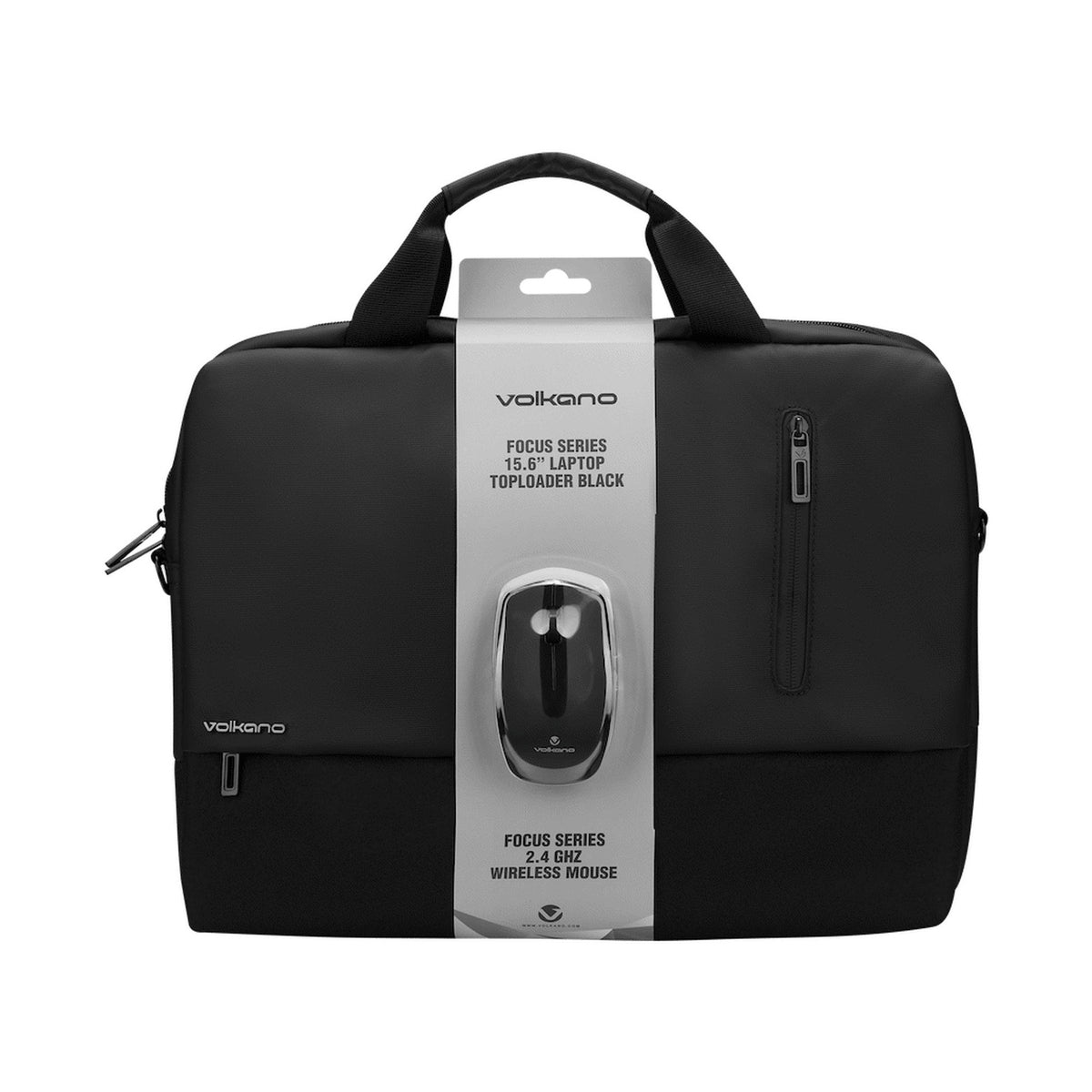 Volkano Focus Series 15.6" Laptop Toploader & Wireless Mouse