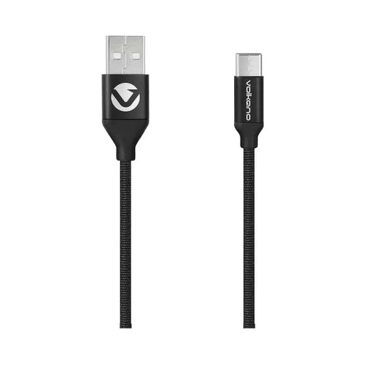 Volkano On-The-Go USB to Type-C 18w Braided 1m Cable - Black