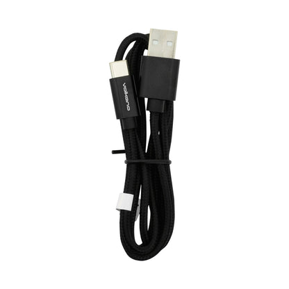 Volkano On-The-Go USB to Type-C 18w Braided 1m Cable - Black