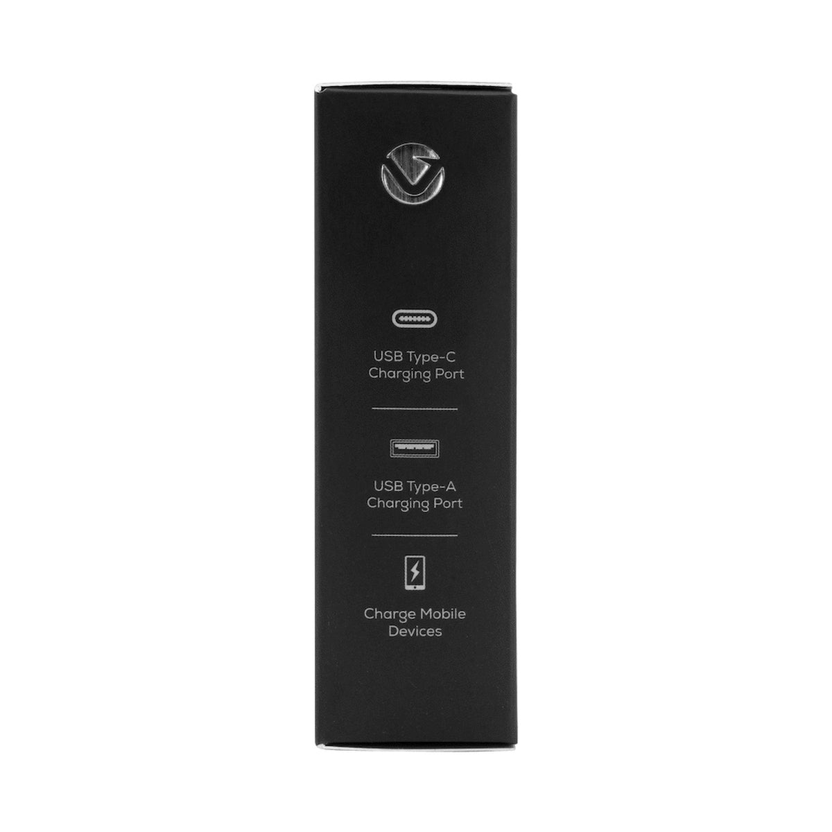 Volkano On-The-Go USB + Type-C 12w Car Charger - Black