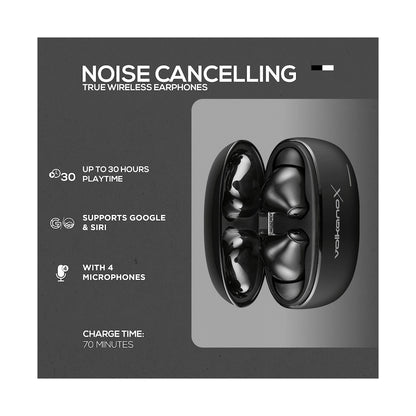 VolkanoX VXT200S Hybrid ANC TWS Earphones - Black