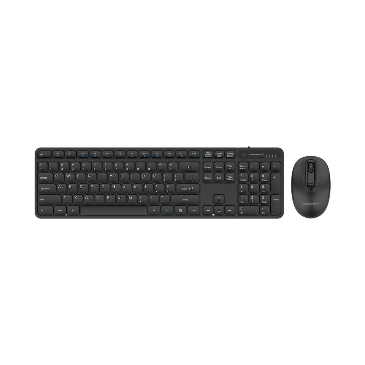 VolkanoX Garnet Bluetooth Wireless Keyboard and Mouse Combo - Black