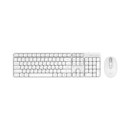 VolkanoX Garnet Bluetooth Wireless Keyboard and Mouse Combo - White